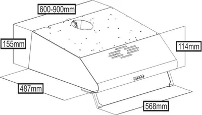 Obrázok produktu pre Tesla DB600SX, 280 m³/h, Zvedené / recirkulačné, E, D, E, 65 dB