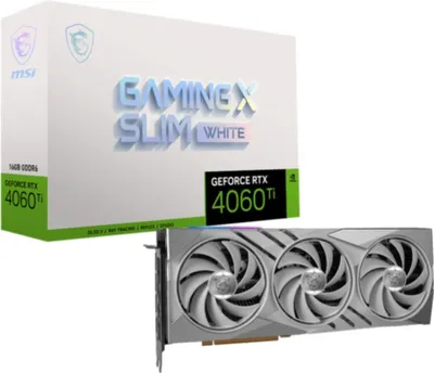 Immagine prodotto di MSI GAMING GeForce RTX 4060 Ti X SLIM WHITE 16G NVIDIA 16 GB GDDR6