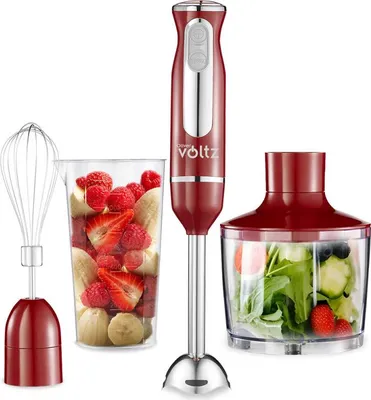 Obrázok produktu pre Mixr, sekik a miea 3 v 1 Oliver Voltz OV51112KSC, 800 W, 700 ml, oceov nstavec, 2 rchlosti, erven farba