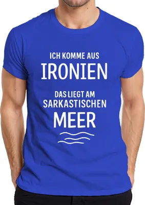 Immagine prodotto di Vengo dal mare ironia sarcasmo umorismo regalo maglietta da uomo, blu, 3XL
