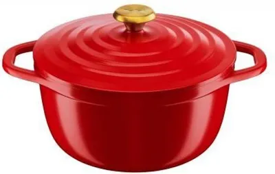 Zdjęcie produktu dla Tefal E2544655, 4,7 l, Okrągły, Czerwony, Odlane aluminium, Ceramika, Czerwony