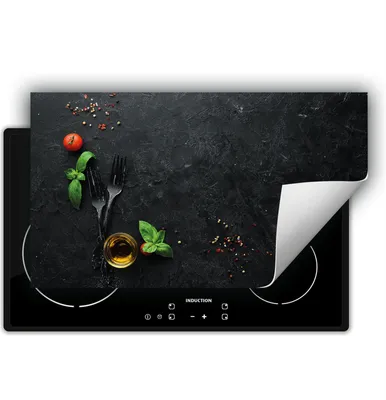 Produktbild von DarHaus Herdabdeckplatte 90x52 cm Anti Rutsch Matte Aufrollbar, schiefer - Küche