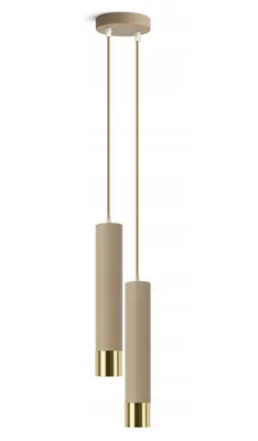 Productafbeelding van FKL DESIGN Home Deco: Plafondlamp, 2 lichtpunten, GU10, metalen lampenkap, onderdeel van de N857 serie (ecru, ER2)