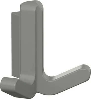 Produktbild von HEWI Doppelhaken, Polyamid, Breite 76 mm, Höhe 69 mm, Tiefe 45 mm, in HEWI Farbe 95 (Felsgrau)