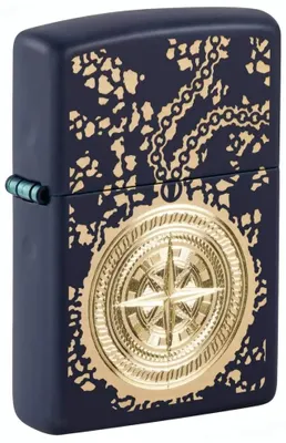 Produktbild von Zippo Feuerzeug Antiker Kompass 60007922 Navy Matte Windproof