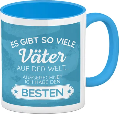 Produktbild von Es gibt so viele Väter auf der Welt ich habe den Besten Kaffeebecher Hellblau