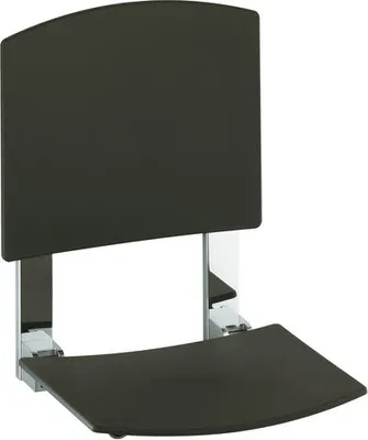 Produktbild von Keuco Plan Care Klappsitz zur Wandmontage Rückenlehne abnehmbar Aluminium silber-eloxiert/weiß - 34982170051
