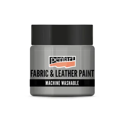 Obrázok produktu pre PENTART farba na textil a kožu, 50 ml, trblietavá strieborná
