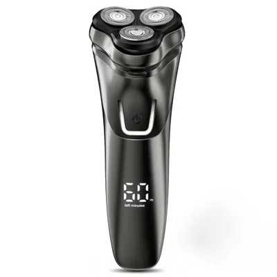 Produktbild von Kabelloser Elektrorasierer Herren | 4D Flex Rotary Nass/Trocken Rasur mit LCD, USB-Ladung & Pop-Up-Trimmer | Wasserdicht