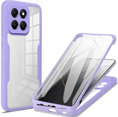 Image de Coque de protection hybride en TPU et acrylique à 360 degrés pour Xiaomi 14T Pro, couleur violette