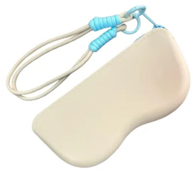 Zdjęcie produktu dla INF Silikonowe etui na okulary — miękkie, ochronne i przenośne etui, kompaktowe i podróżne Beżowy