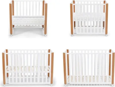 Immagine prodotto di KINDERKRAFT SELECT Culla in legno Koya con funzione di box, materasso incluso Bianco, Premium