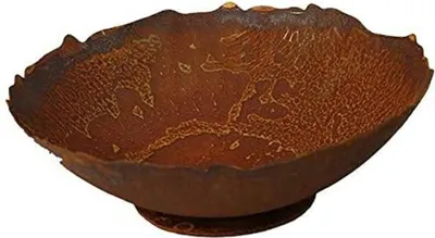Produktbild von Schlichte & Runde Gartenschale in Rostoptik - XS Dekoschale: Ø 27cm / Höhe 9cm - Wetterfest & Frostsicher - Metall/Edelrost - Rostschale/Metallschale zur Dekoration im Garten/Gartendekoration