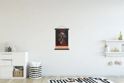 Produktbild von MuchoWow® Textilposter Mancave - Motor - Vintage - Zeichnung 40x60 cm mit schwarzem Rahmen - Wanddekorationen