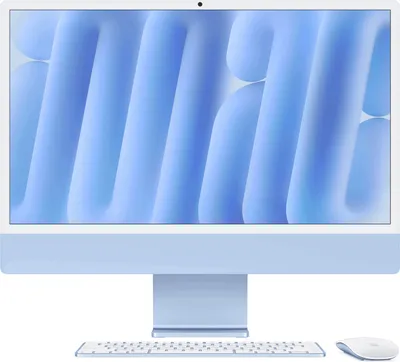 Produktbild von Apple iMac 24"・niebieski・M4・10-rdzeniowy CPU / 10-rdzeniowy GPU・16 GB RAM・512 GB SSD (MWV33D/A)