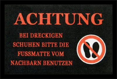 Produktbild von Fußmatte- Achtung! Dreckige Schuhe