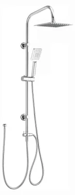Duschsystem mit Regen- und Handbrause, Chrom, 200 mm Kopf