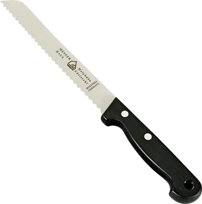 Produktbild von Brotmesser 180mm genietet, schwarz/silber (1 Stück)
