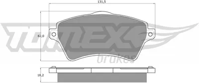 Produktbild von TOMEX brakes Bremsbeläge Satz Vorne Bremsklötze für LAND ROVER Freelander SUV (L314) TX 15-39