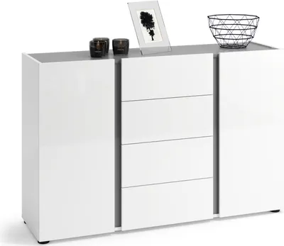 Produktbild von Sideboard >Atrium< in weiß, Holzwerkstoff - 140x92x40cm (BxHxT)