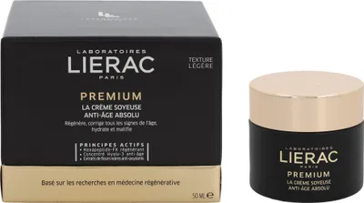Produktbild von Lierac Premium the Silky Cream, Tages- & Nachtcreme, Frauen, Gesicht, Anti-Aging, Anti-Falten, Feuchtigkeitsspendend, Mattierend, Aufpolsterung, Porenstraffend, Schutz,..., 50 ml, Topf