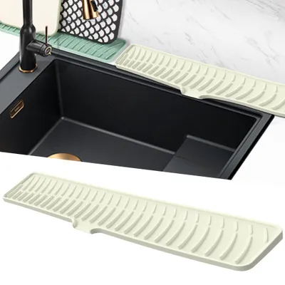 Productafbeelding van Afdruipmat - Siliconen - 42 x 10 cm - Wit - Antislip