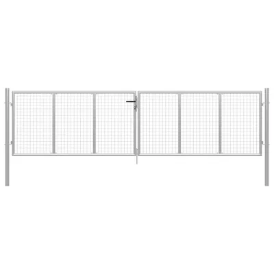 Zdjęcie produktu dla vidaXL Brama ogrodowa stal ocynkowana 415 x 175 cm srebrna