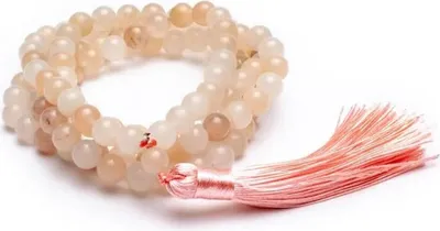 Obrázek produktu pro Mala růžový avanturín se střapcem - 0,8 cm