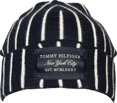 Immagine prodotto di Cappello uomo TOMMY HILFIGER berretto con risvolto e logo misto lana articolo XM0XM02495, UNICA - ONE SIZE, Lana 50%,Acrilica 50%