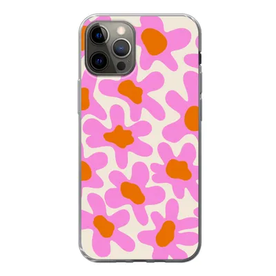 Produktbild von MuchoWow® Handyhülle Schutzhülle Hülle für iPhone 13 Pro Blume - Rosa - Muster Silikon Softcase Handy Hülle - Handy-Tasche - Geburtstag Teenager