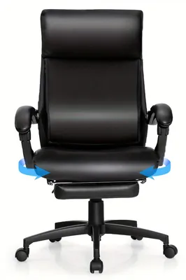 Productafbeelding van Ergonomische Bureaustoel - Directiemeubel - Kantinestoel - Werkstoel - Comfortstoel - Inklapbare Voetensteun