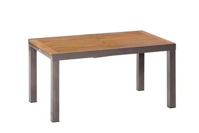 Produktbild von Merxx Gartentisch Santorin 150 (200) x 90 cm, ausziehbar - Aluminium/Akazie