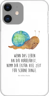 Produktbild von Mr. & Mrs. Panda Iphone 11 Handyhülle Schnecke Sir - Weiß - Geschenk, Smartphone Hülle, Lebenszeit, Weisheit, Tiere, Schnecken, Motivation, Handy Case, Lebensmut, Cover