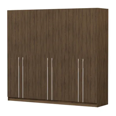 Produktbild von Drehtürenschrank Kleiderschrank Schlafzimmerschrank Schrank 230 cm Nussbaum/Nussbaum sechstürig Rosa 04