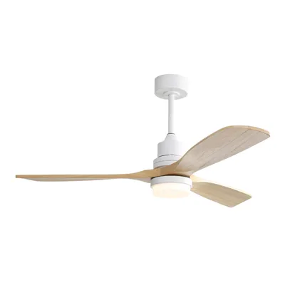 Immagine prodotto di Ventilatore da soffitto Fortuna Lai da 52 pollici con illuminazione LED dimmerabile – incl. telecomando a 6 livelli, 3 pale in legno e motore DC reversibile