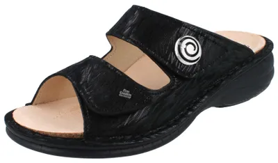 Produktbild von FINN COMFORT Colina Damen Pantolette schwarz gemustertes Nubukleder - Größe: 41