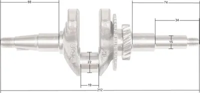 Obrázok produktu pre Loncin kľukový hriadeľ LC40ZB20-1.7Q LC148F-2 ORIGINÁLNY DIEL 130290687-0001