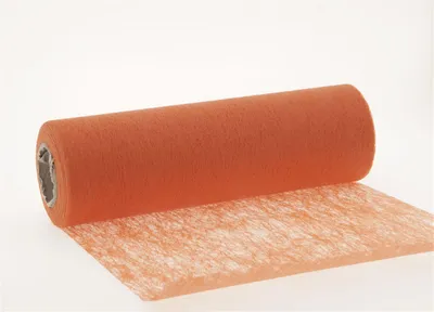 Produktbild von 20m Vlies Tischband B23cm Tischläufer Tischdeko Hochzeit Kommunion Konfirmation, Farbe:orange