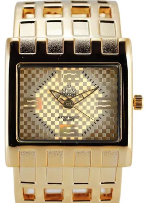 Produktbild von MPM-Quality Damenuhr Metall Gold Metallarmband 32 x 33 mm