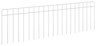 Produktbild von vidaXL Gartenzaun-Paneel 48 stk. 100 x 30 cm Verzinkter Stahl Silber