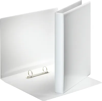 Produktbild von Präsentationsringbuch A4 2 Ringe 25mm weiß Packung mit 10 Stück