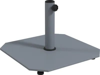 Produktbild von Outsunny Sonnenschirmständer aus Metall 18,5 kg Schirmständer mit Rollen, Quadratisch Schirmhalter, Schirmgewicht, Ständer für Sonnenschirm 32/38/48mm Rohrdurchmesser, für Balkon, Terasse, Grau