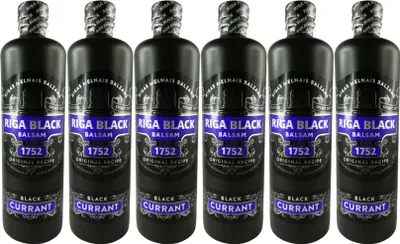Produktbild von Riga Black Balsam Currant 6er Set (6 x 0,5 L) Rīgas Melnais balzam SPARSET