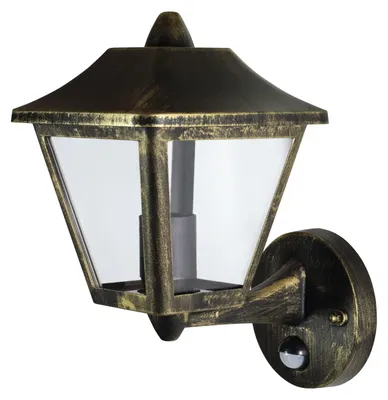 Zdjęcie produktu dla Lampa sufitowa OSRAM ENDURA Classic z czujnikiem, czarno-złota, E27, IP44, idealna do zastosowań zewnętrznych, maks. 60 W, bez żarówki