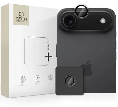 Obrázok produktu pre Tech-Protect 5906302319152, Apple, iPhone 17 Air, Odolné proti poškriabaniu, Odolné proti lámaniu, Čierna, Priehľadná, 1 kusov