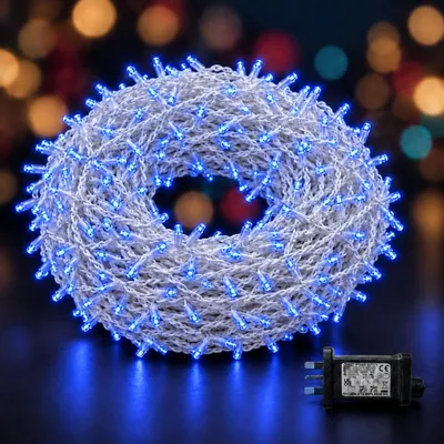 Eiszapfen-Lichterkette 120 LED 4 m, Blau, wasserdicht, 8 Modi