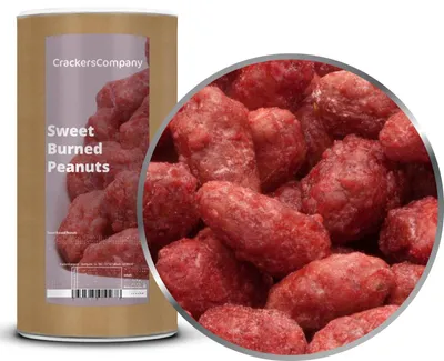 Produktbild von CrackersCompany Gebrannte Erdnüsse (Sweet Burned Peanuts), Membrandose groß 700 g