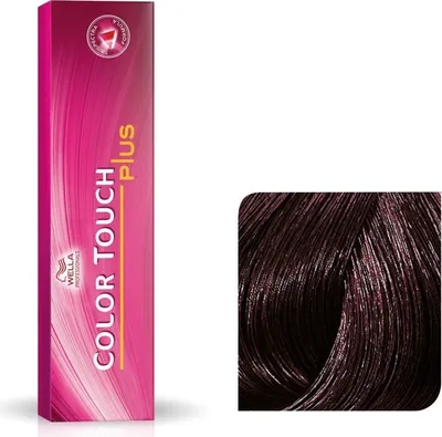 Produktbild von Wella Professionals, Color Touch Plus, Ammoniakfreies, semipermanentes Haarfärbemittel, 44/05 Mittlere Kastanie Mahagoni Intensiv, 60 ml