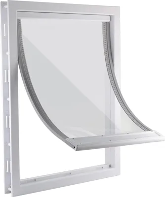 Produktbild von Große Hundeklappe mit magnetischem Verschluss und Druckverschluss – Hochwertige PVC Katzenklappe für große Hunde (XL)