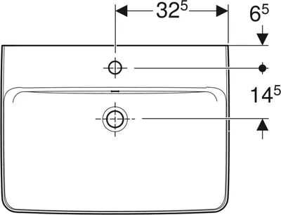 Produktbild von Geberit Renova Plan WT, 65x48cm, mHL, mÜL, weiß, 1 Stk.